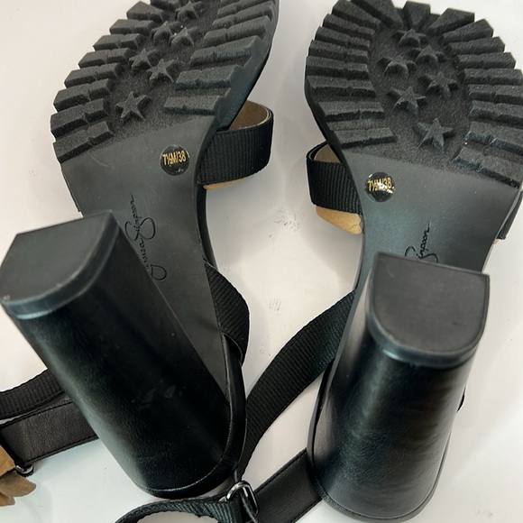 Jessica Simpson Black Wedge Sandals - Picture 5 of 6